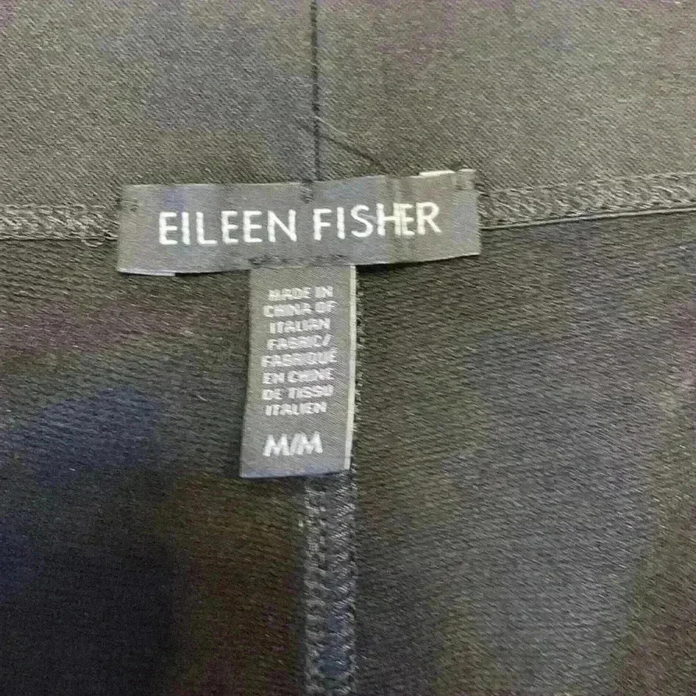 Eileen Fisher black pull on pant sz M career business casual work pant skinny - Picture 8 of 9